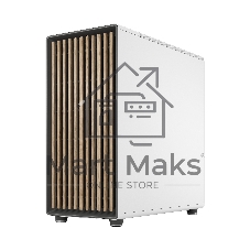 Компьютерный корпус без блока питания Fractal Design North XL TG Dark Tint, Full-Tower, 3x140мм, 2xUSB-A 3.2 + 1xUSB 3.2 Type-C E-ATX, ATX, mATX, mITX Wood panel, Chalk белый