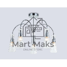 Люстра Ambrella light LH55651/5 СH/CL хром/прозрачный E14*5 max 40W D600*440