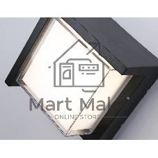 Уличный настенный архитектурный светильник ST5233 BK черный IP65 LED 4200K 12W 220*220*100