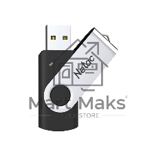 Флешка USB Netac U505 (NT03U505N-064G-32BK), 64Gb, USB 3.0, R/W 110/45, черный/серебристый
