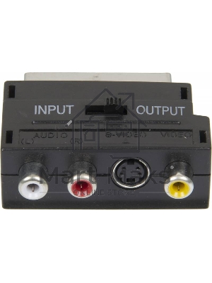 Адаптер аудио-видео Ningbo SCART (m)/3хRCA (f)/S-VIDEO (f) черный