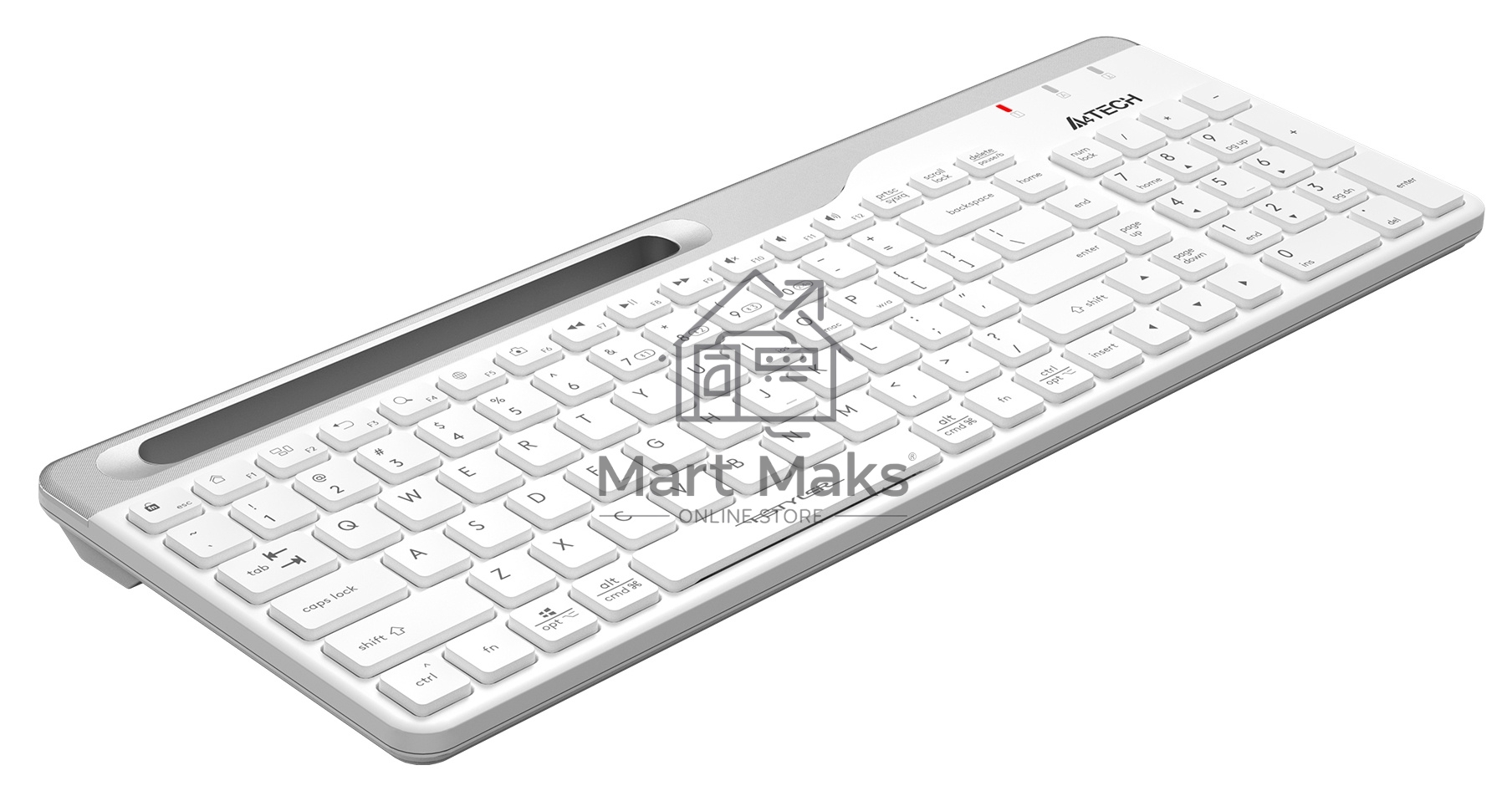 Клавиатура A4Tech Fstyler FBK25 беспроводная, USB, Bluetooth/Радиоканал, белый/серый