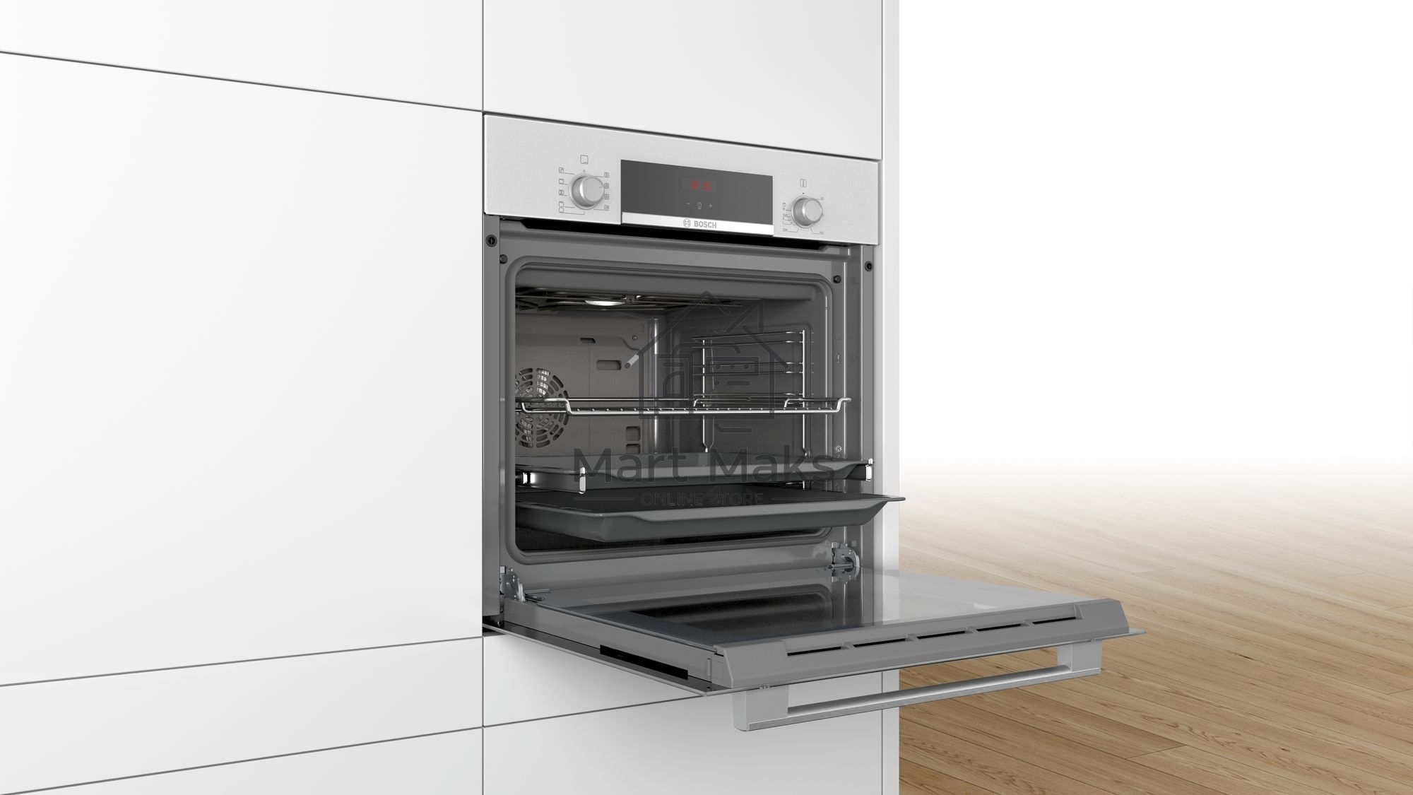 Духовой шкаф Bosch HBF534EW0Q Встраиваемый электрический духовой шкаф 60 x 60 cm белый, 66 л, Размеры прибора (мм) 595 x 594 x 548 mm