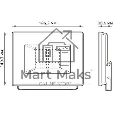 Прожектор светодиодный Gauss Elementary 50W 3510lm IP65 6500К белый