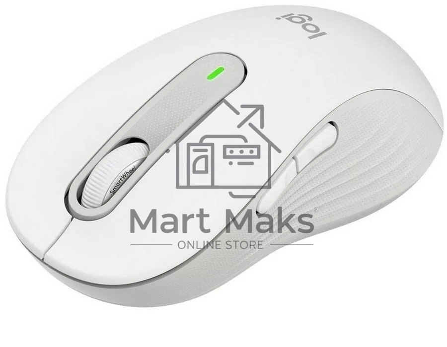 Мышь беспроводная Logitech Signature M650 L белый, 4000 dpi, радиоканал, Bluetooth, USB, кнопки - 5