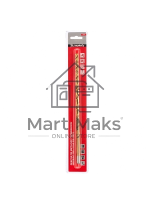 Сверло спиральное по металлу Matrix 10 x 300мм, HSS, нитридтитановое покрытие