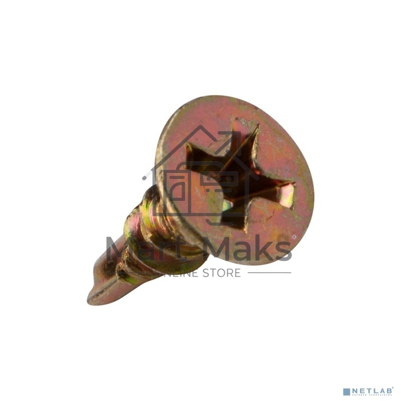 Саморез оконный KRANZ сверло, 3.9х13, желтый цинк, короб (500 шт./уп.)