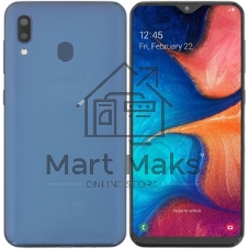 Дисплей для Samsung Galaxy A20 SM-A205F в сборе с тачскрином и рамкой (OLED), черный
