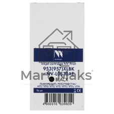 Картридж струйный NVPrint 953(957)XLBK (NV-L0S70AE) Black для HP OfficeJet Pro 7720, 7730, 7740, 8210, 8218, 8710, 8715, 8720, 8725, 8730 (2000 стр) совместимый