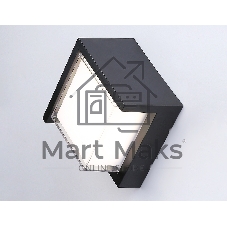 Уличный настенный архитектурный светильник ST5233 BK черный IP65 LED 4200K 12W 220*220*100