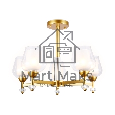 Светильник Ambrella light TR3154/5 GD/CL золото/прозрачный E27/5 max 40W D630*460