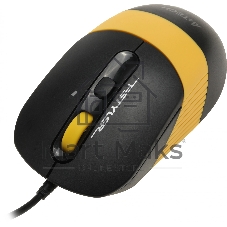 Комплект клавиатура+мышь A4Tech FStyler F1110 проводной, USB, 2000 DPI, чёрный/жёлтый