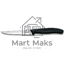 Нож кухонный Victorinox Swiss Classic 6.7233 для стейка/пиццы лезв.110мм серрейт. заточка черный