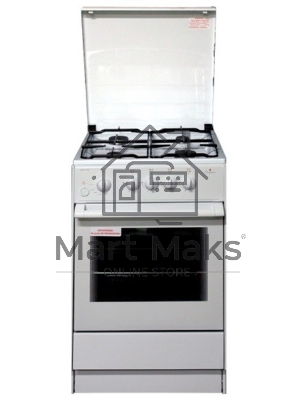 Плита газовая Darina 1B GM 441 005 W белый/черный, конфорок 4 шт, духовка 50 л, 50 см x 85 см x 51 см