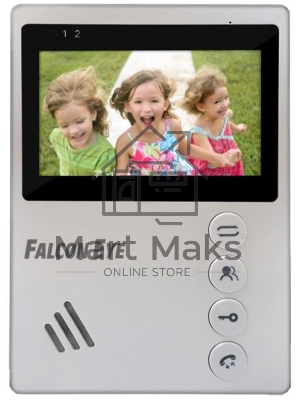 Видеодомофон Falcon Eye VISTA цветной, подключение 2-х вызывных панелей, без трубки (Hands Free), управление электрозамком, цвет корпуса: белый, нап