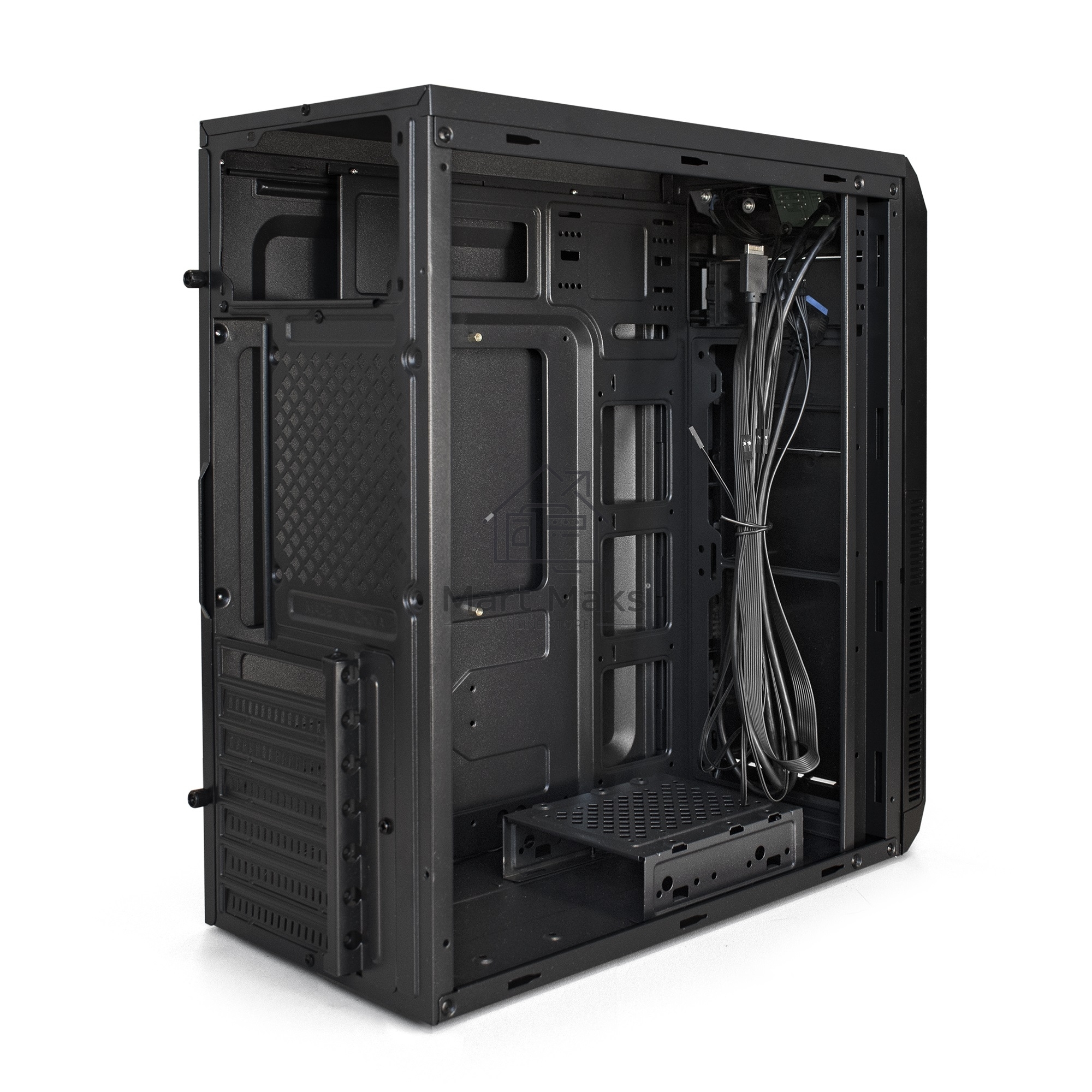 Компьютерный корпус Miditower ExeGate XP-334UC-XP600 (ATX, XP600 с вент. 12см, 1*USB+1*USB3.0+1*TypeC, аудио, черный)