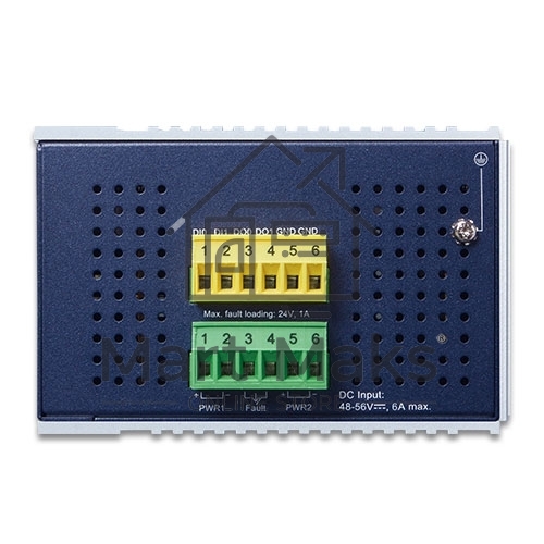 Коммутатор PLANET IP30 Industrial L2+/L4 4-Port 60W 1000T Ultra PoE+ 1-Port 1000T + 2-port 100/1000X SFP Full Managed Switch (-40 to 75 C, dual redundant power input on 48~56VDC terminal block, DIDO, ERPS Ring Supported, 1588)