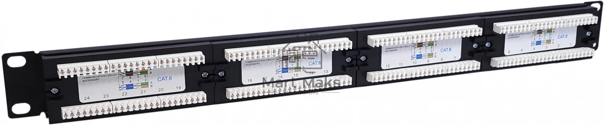 Патч-панель  NTSS-PP-1U-24-UTP-RJ45-6-D 19