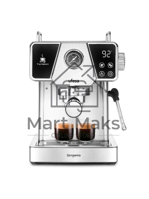 Кофеварка рожковая Ufesa BERGAMO серебристый, исп. кофе - молотый, 1.8 л, 1350 Вт, 20 бар