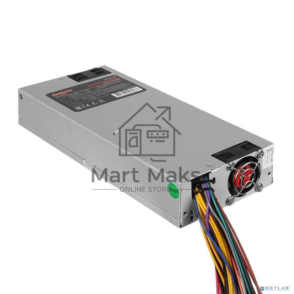 Серверный блок питания 800W ExeGate <ServerPRO-1U-800ADS> APFC, унив. для 1U, 24pin,2x(4+4)pin,5xSATA,4xIDE