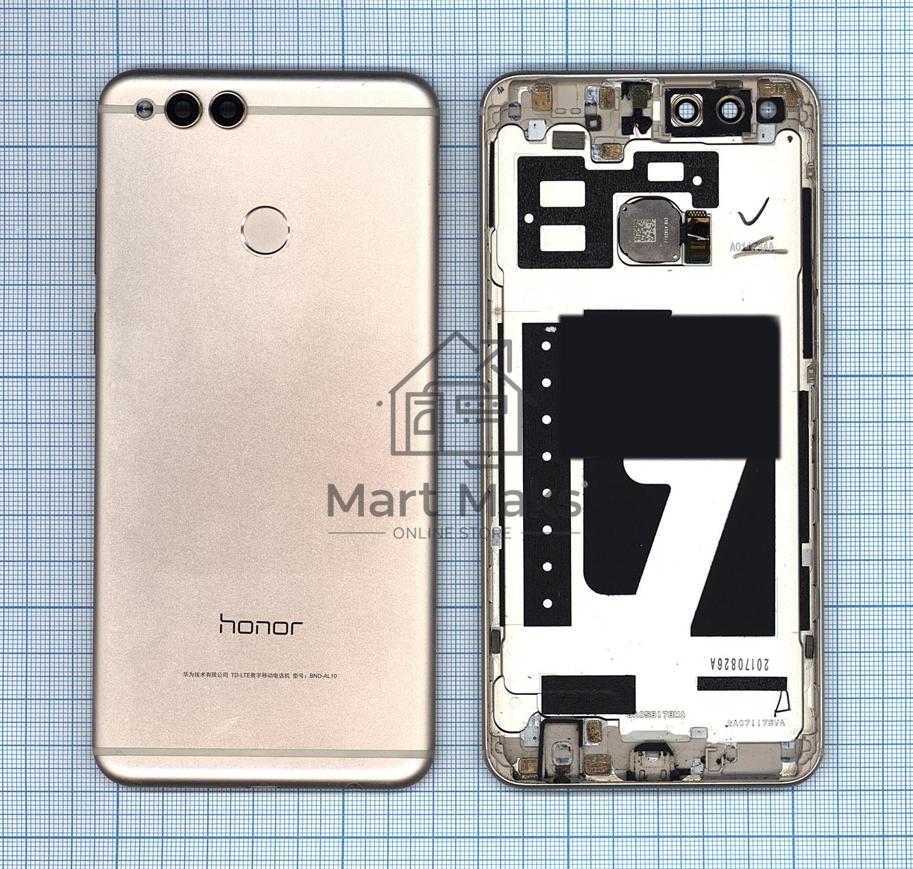 Задняя крышка для Huawei Honor 7X  золотая