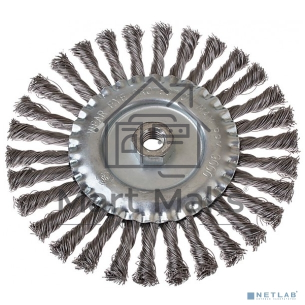 Корщетка-колесо FIT IT 39125, гайка М14, стальная витая проволока 175 мм
