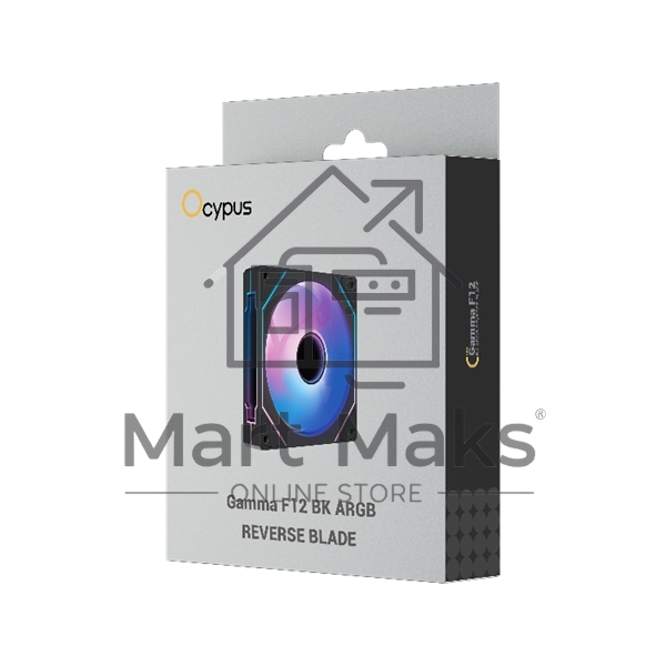 Вентилятор для корпуса Ocypus Gamma F12 ARGB REVERSE BLADE BK (Gamma-F12-BK1AM01X-GL)