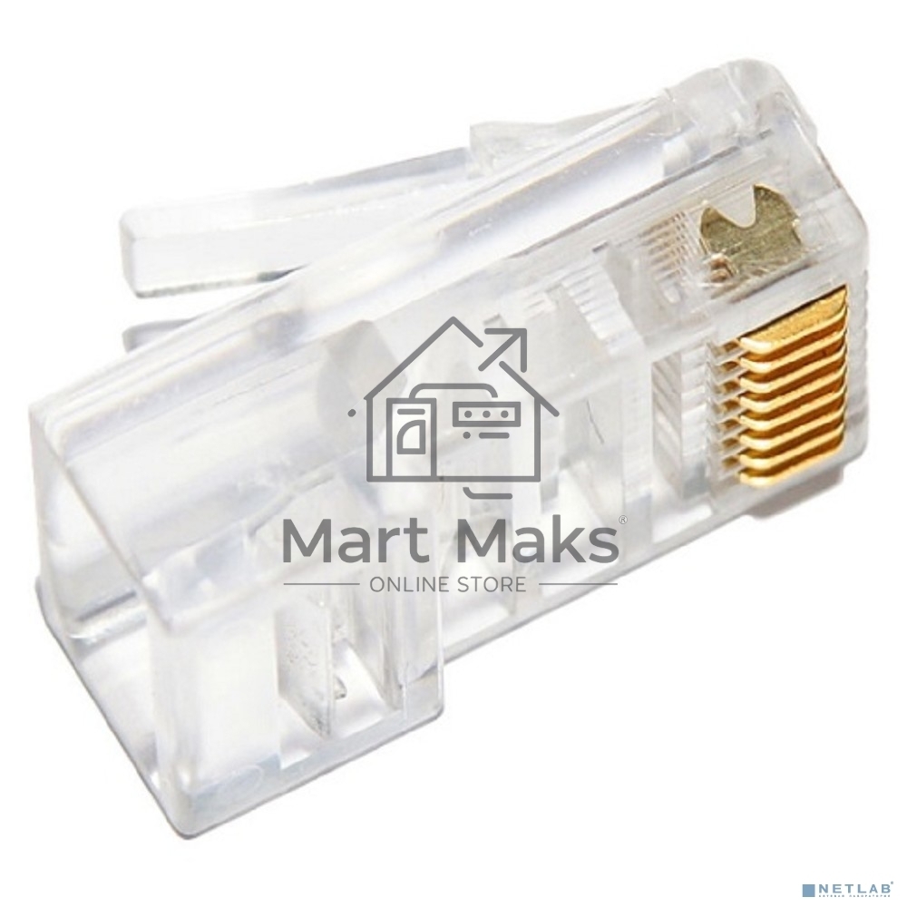 Коннектор Cabeus 8P8C RJ-45 под витую пару, категория 5e, универсальный, для проводников с толщ. по изол. до 1,05 мм