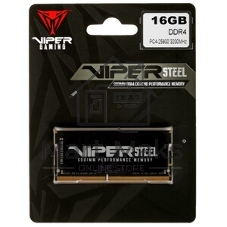 Оперативная память Patriot Steel Series, DDR4, 16GB (1x16 GB), 3200 MHz, CL22, радиатор, черный, SO-DIMM