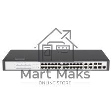 Коммутатор GIGALINK GL-SW-G204-28P, 24×1 Гбит/с PoE + 4×10 Гбит/с SFP+, управляемый