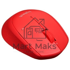 Мышь беспроводная Logitech M280 красный, 1000 dpi, радиоканал, USB, кнопки - 3