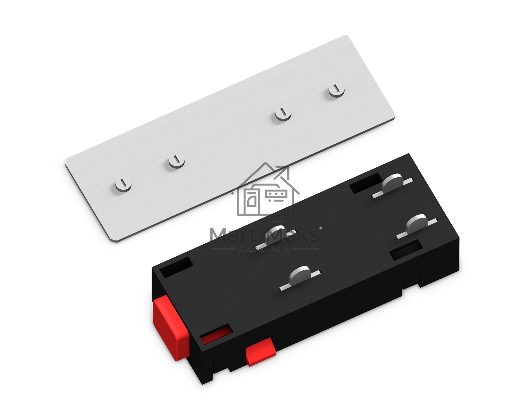 GL1106 BK черный коннектор питания с соединителем для шинопровода Magnetic 220V 68*28.5*18