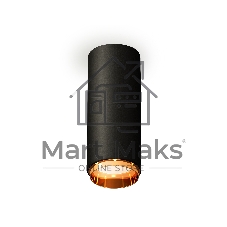 Светильник Ambrella Light XS6343005 SBK/PYG черный песок/золото желтое полированное MR16 GU5.3 (C6343, N6124)