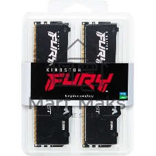 Оперативная память Kingston Fury BeastRGB, DDR5, 64GB (2x32GB), 5600 MHz, CL40, с радиатором, RGB, черный