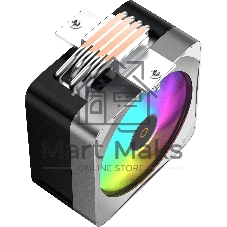 Кулер для процессора CPU Cooler Ocypus Delta A40 EX BK Digital (200W, 4-pin PWM, LED temp., 157mm, Al/Cu, 4x6mm, ARGB, 1x120mm, 60CFM, 31dBA, 1600RPM, S: 1851/1700/1200/115X, AM5/AM4, black)