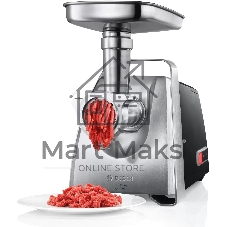 Мясорубка электрическая Bosch MFW68640 черный, 2200 Вт, 4.3 кг/мин, реверс, металлический лоток, насадки - 5