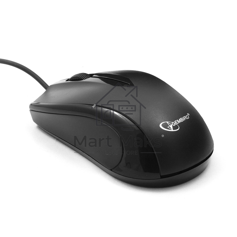 Мышь проводная Gembird MUSOPTI9-905U черный, 1000 dpi, USB, кнопки - 3