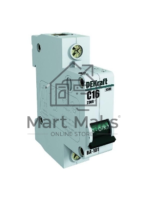 Выключатель автоматический модульный Dekraft 1п C 50А 4.5кА ВА-101 11059DEK