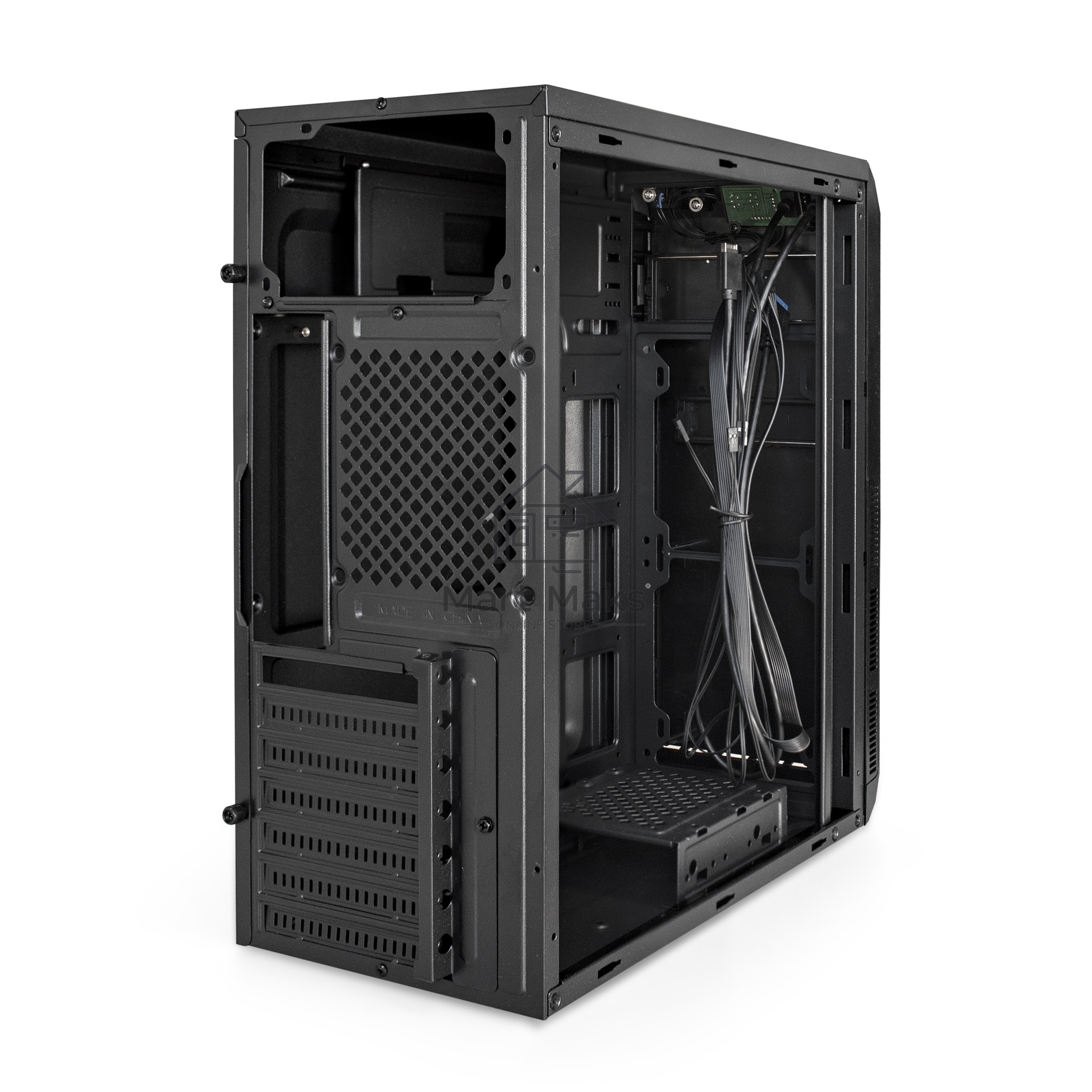 Компьютерный корпус Miditower ExeGate XP-334UC-XP600 (ATX, XP600 с вент. 12см, 1*USB+1*USB3.0+1*TypeC, аудио, черный)