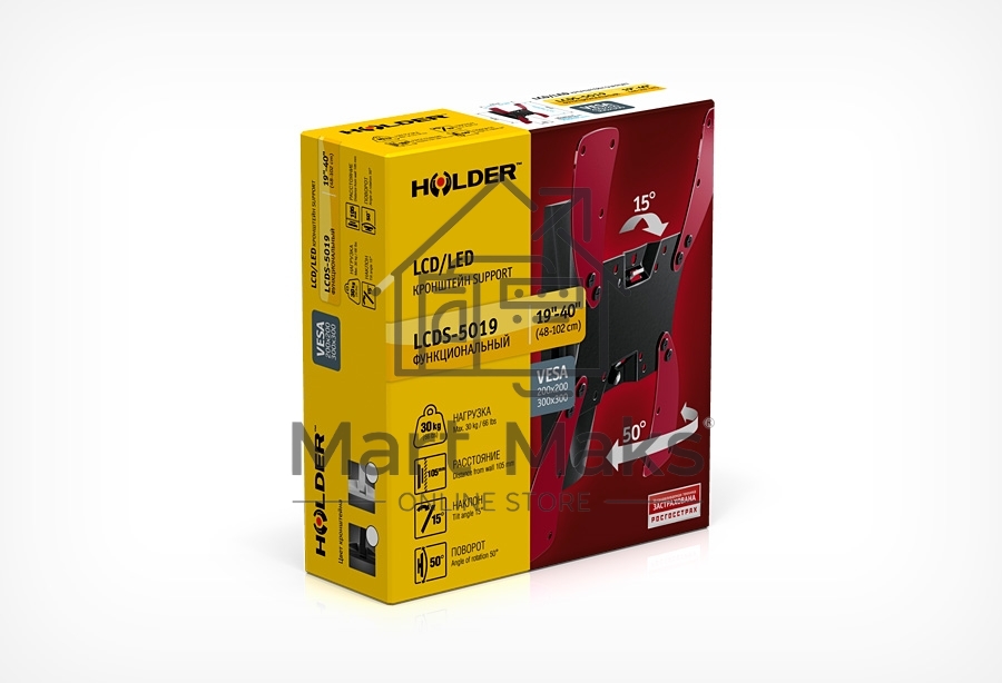 Кронштейн для телевизора Holder LCDS-5019 белый 22