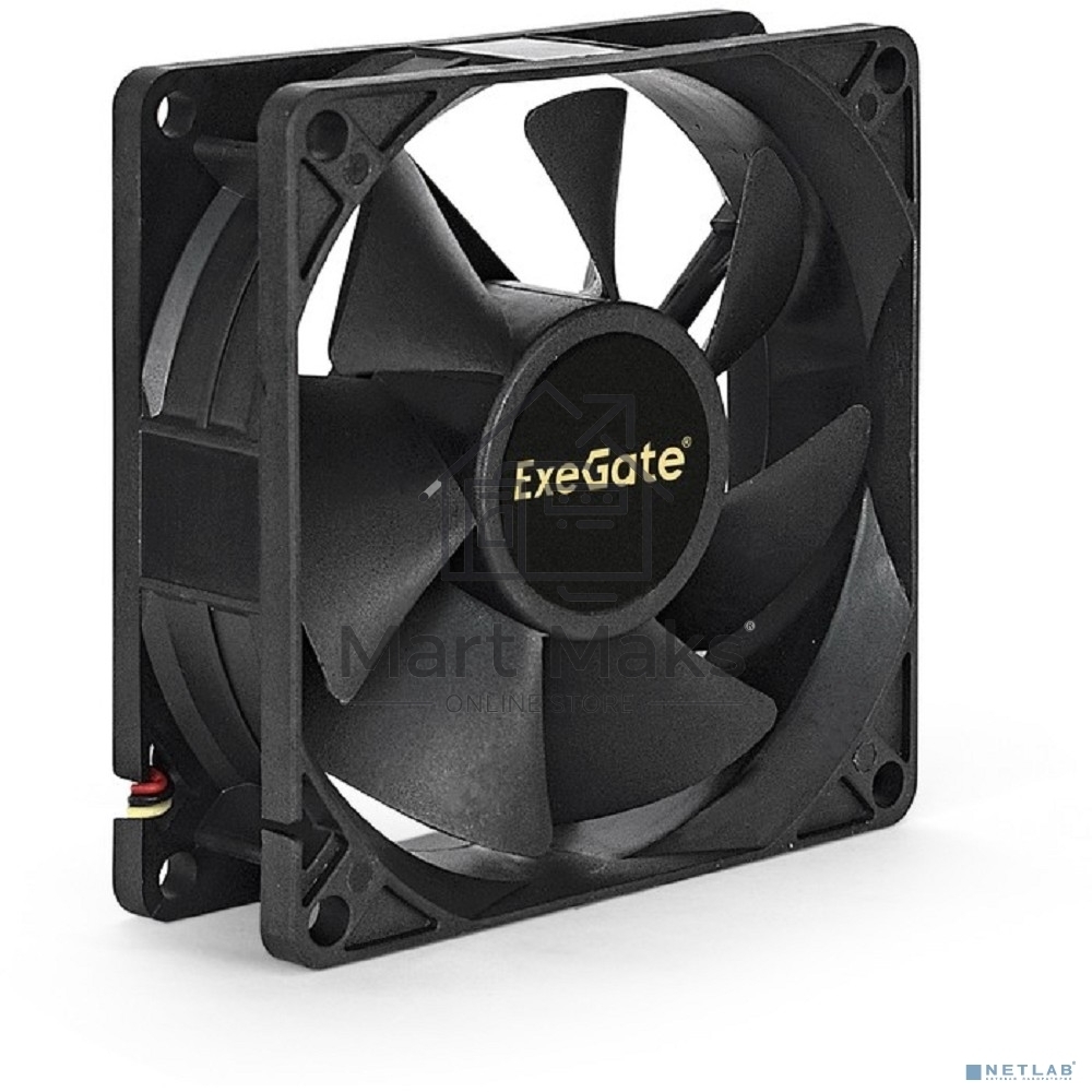 Вентилятор для корпуса ExeGate ExtraPower EP08025SM черный, 80 мм, 2500 об/мин, 25.5 дБ, 2 pin