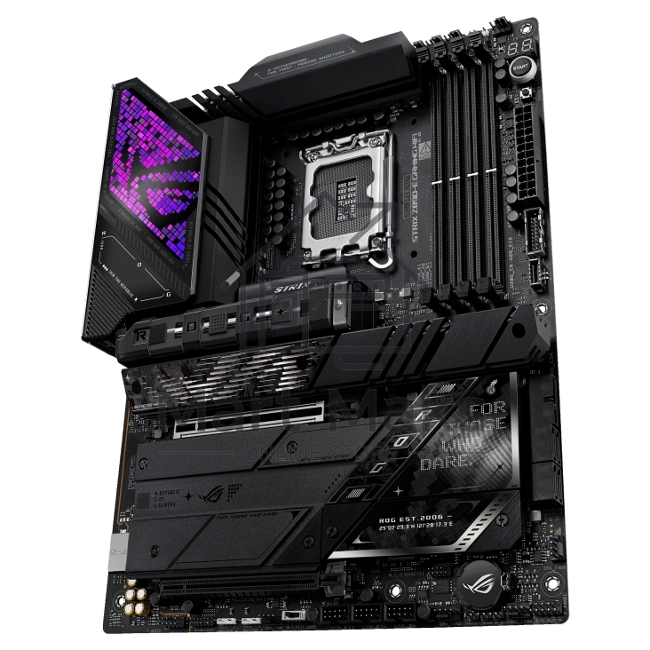 Материнская плата ASUS ROG STRIX Z890-E GAMING WIFI, LGA 1851, Intel Z890, 4xDDR5, 4xSATA, 7xM.2, 1xPCIe 5.0 x16, 1xPCIe 4.0 x16, 1xHDMI, 1xDP, 2xUSB-C Thunderbolt 4, 7xUSB-A 3.2 Gen 2, 3xUSB-A 3.2 Gen 1, 2xUSB-C 3.2 Gen 2x2, 1x 5Gb LAN, 2x3.5 мм, 7.1, AT