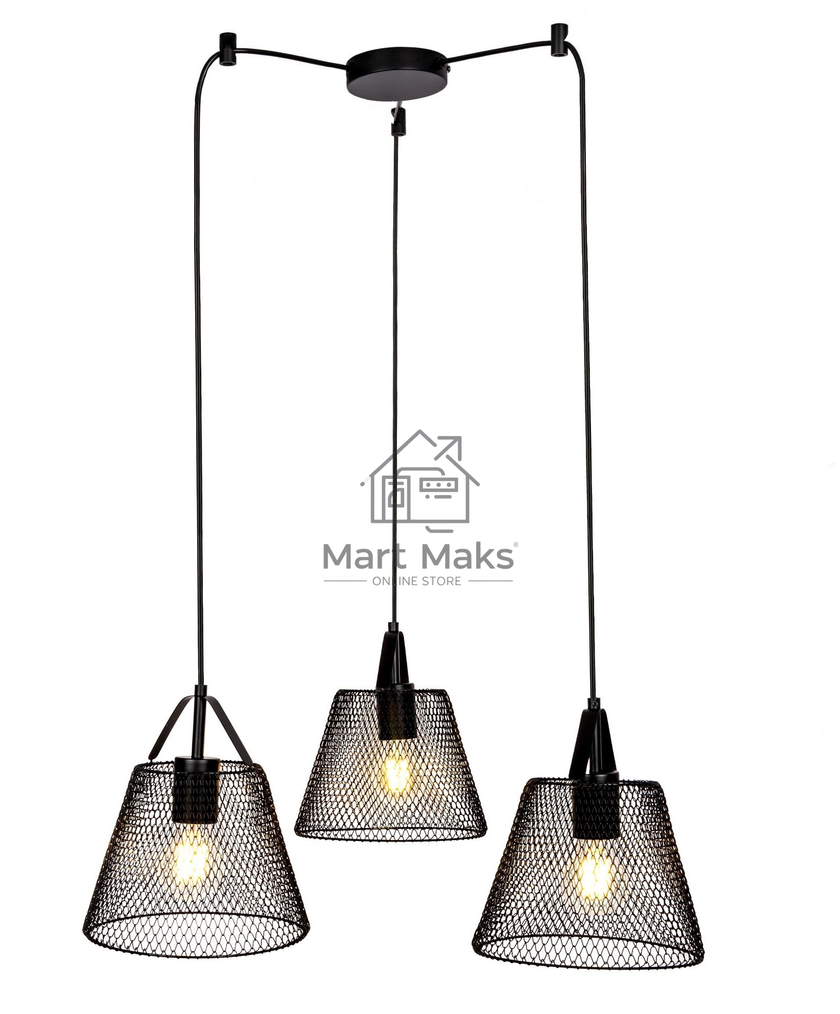 Светильник подвесной HIPER H155-2 3E2740Вт BLACK