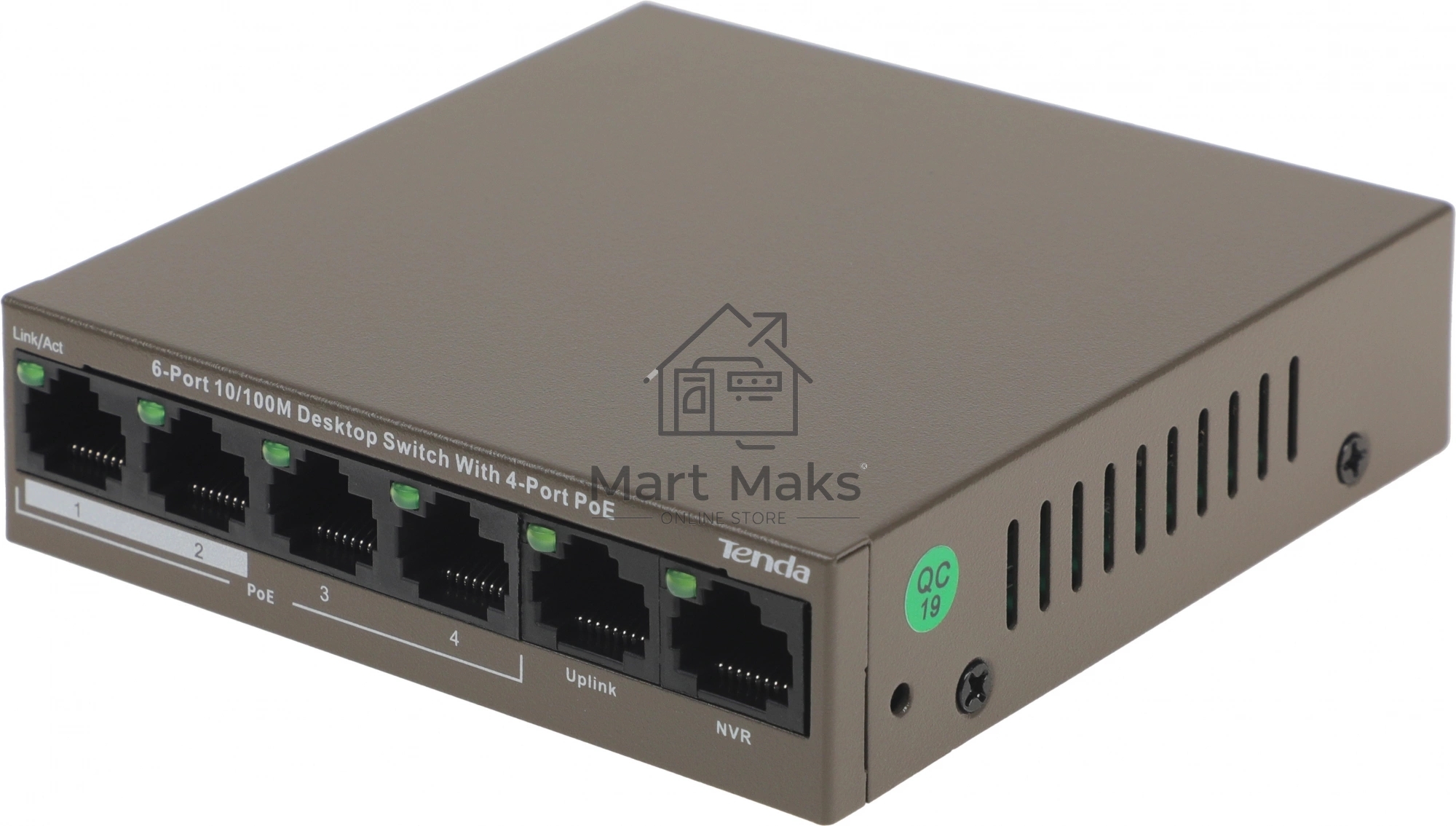 Коммутатор Tenda TEF1106P-4-63W 6PORT 100M 4POE