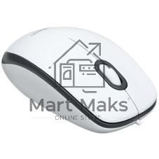 Мышь проводная Logitech M100R белый, 1000 dpi, USB, кнопки - 3