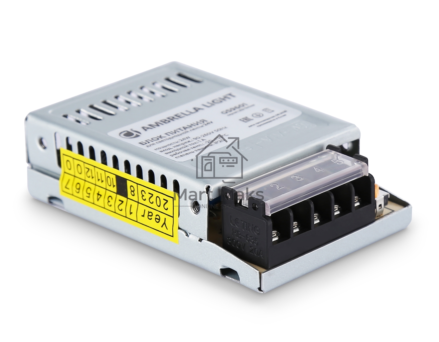 Блок питания 24V 24W 1A IP20 90-260V 79*48*22