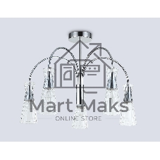 Люстра Ambrella light LH55651/5 СH/CL хром/прозрачный E14*5 max 40W D600*440