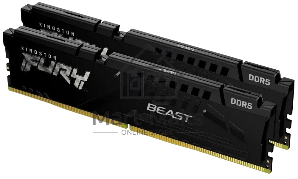Оперативная память Kingston 64Gb 6000MT/s DDR5 CL36 DIMM (Kit of 2) FURY Beast Black