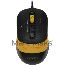 Комплект клавиатура+мышь A4Tech FStyler F1110 проводной, USB, 2000 DPI, чёрный/жёлтый