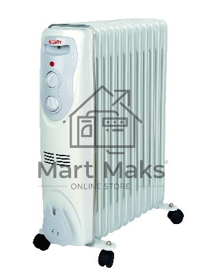 Обогреватель масляный Ресанта ОМ-12Н (11 секций) белый, 2500 Вт, 25 м2, термостат